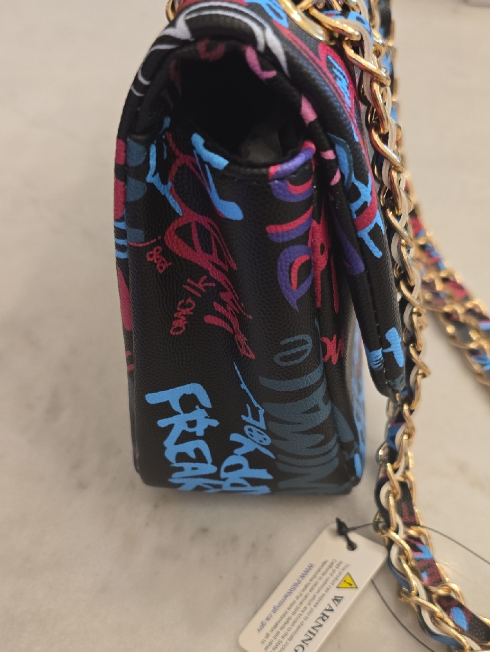 New! 3AM Forever Vegan Leather Graffiti Purse - Picture 2 of 13